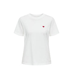 Jacqueline De Yong White Cotton T-Shirt