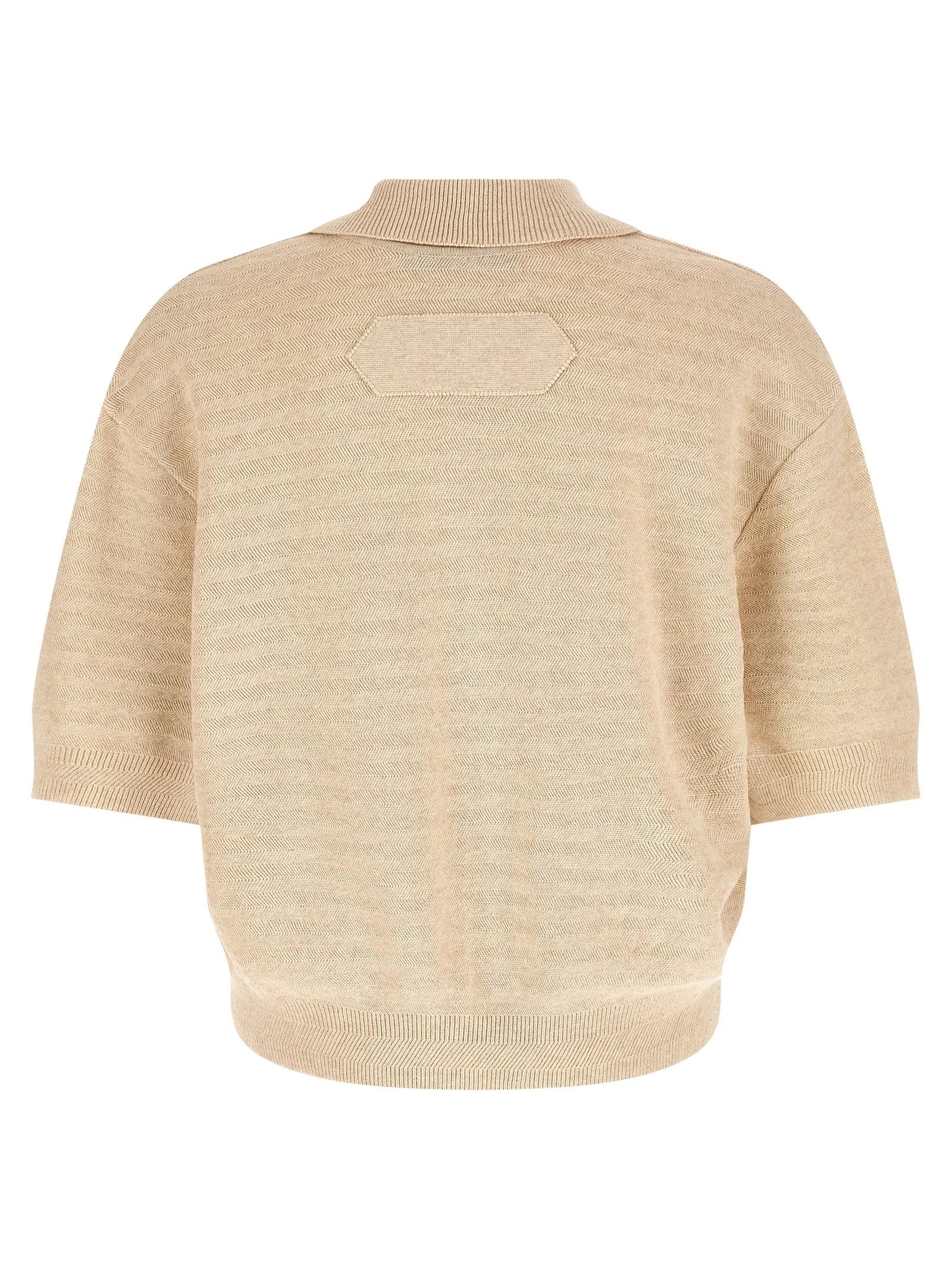 Jacquemus Beige Cotton Polo Shirt - L