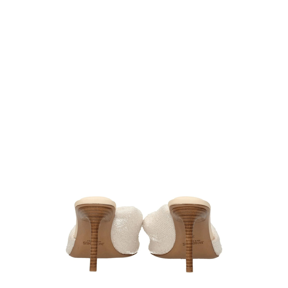 Jacquemus Beige Fabric Stiletto Heels Sandals - EU36/US6