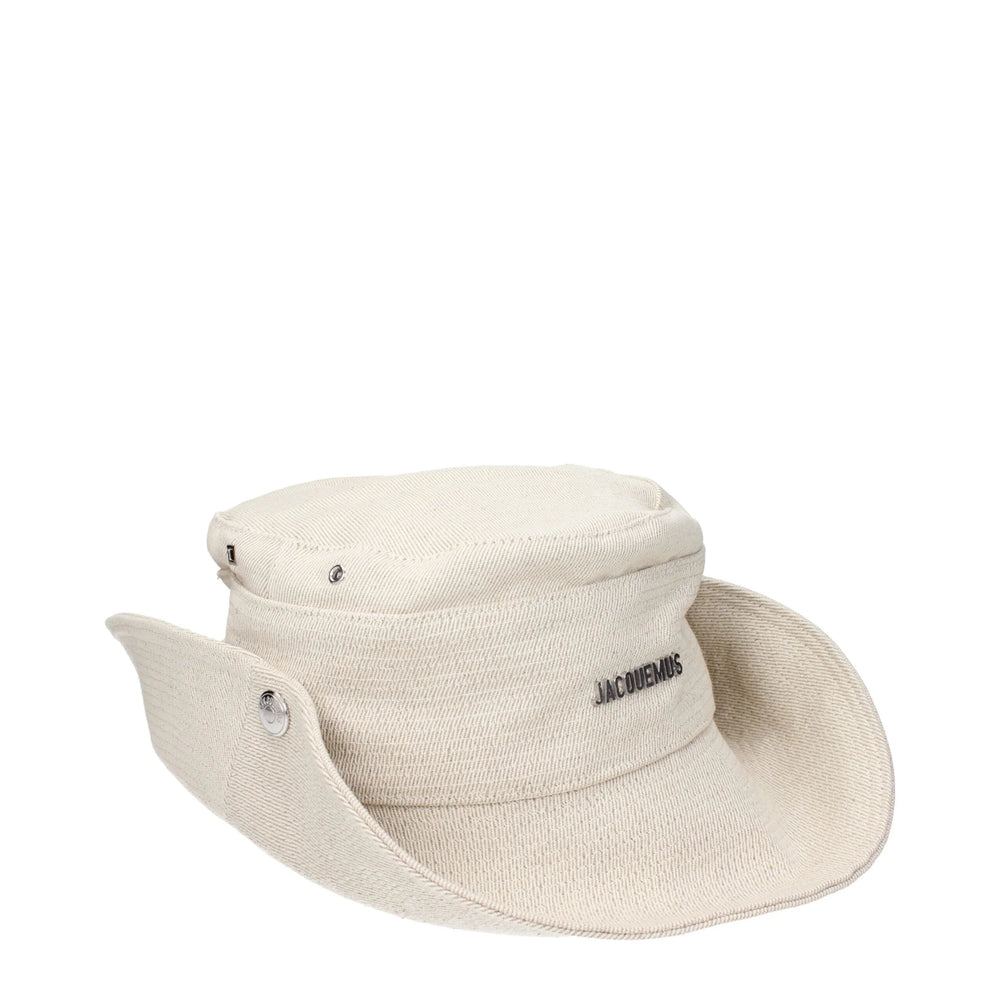 Jacquemus Beige Linen Bucket Hats - 60 cm|XL