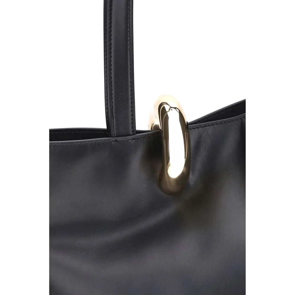 Jacquemus Black Calf Leather Bos Taurus Shoulder Bag