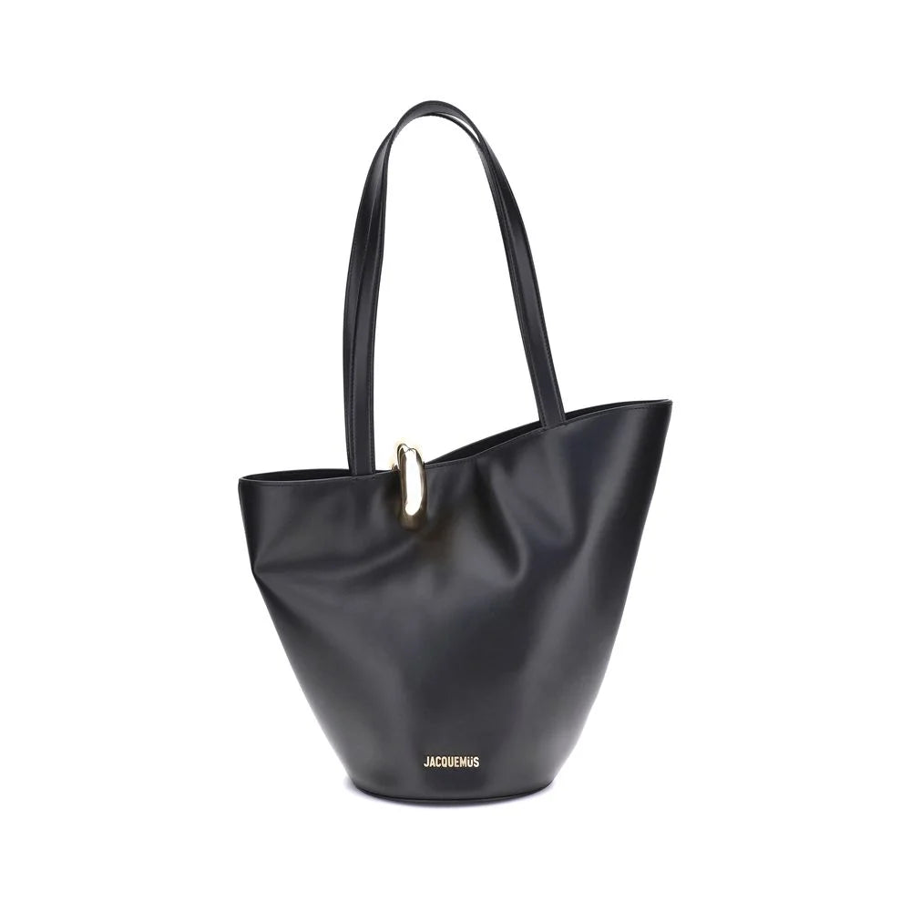 Jacquemus Black Calf Leather Bos Taurus Shoulder Bag