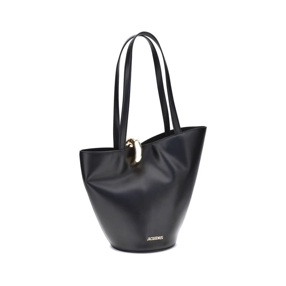 Jacquemus Black Calf Leather Bos Taurus Shoulder Bag