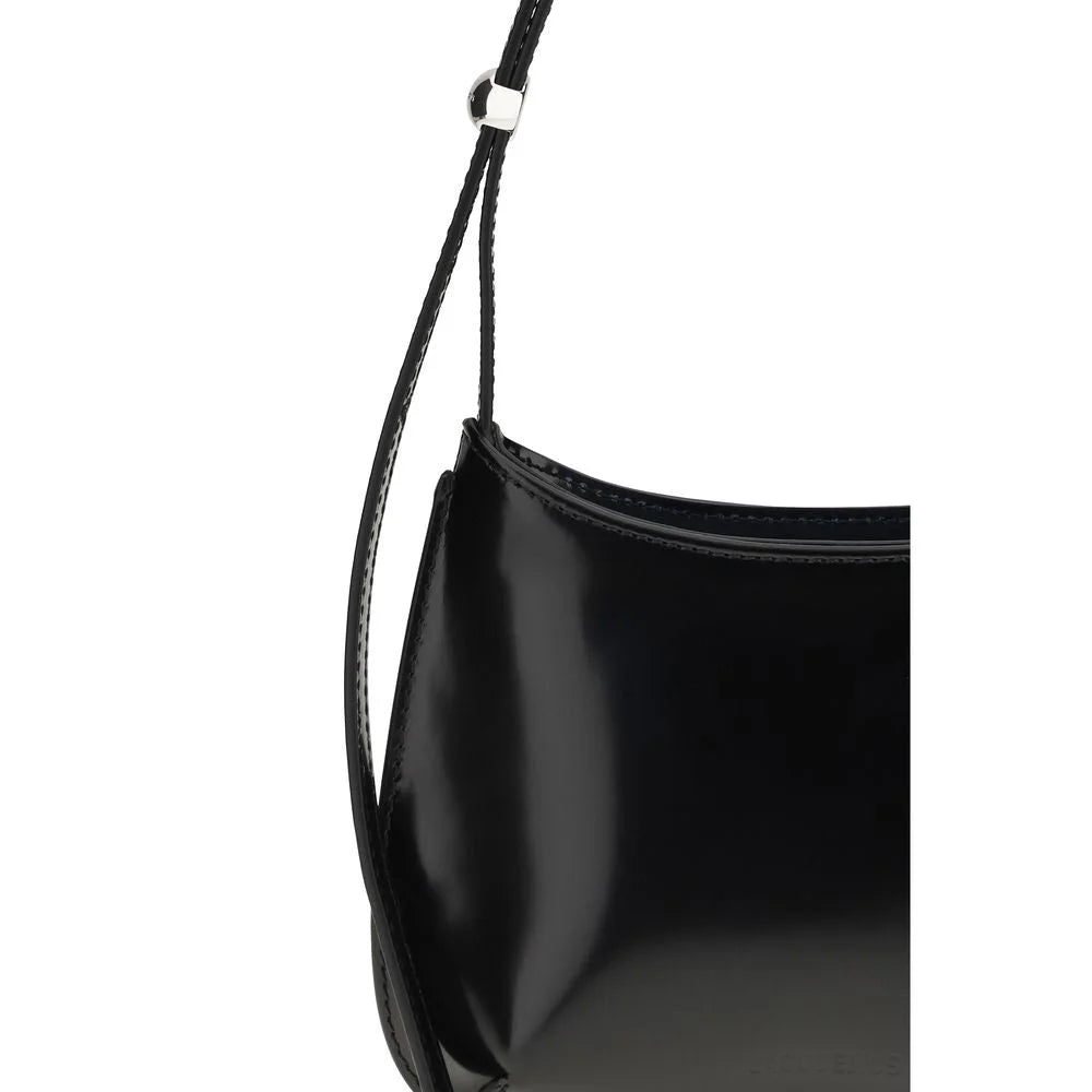 Jacquemus Black Calf Leather Bos Taurus Shoulder Bag - Shoulder Bags