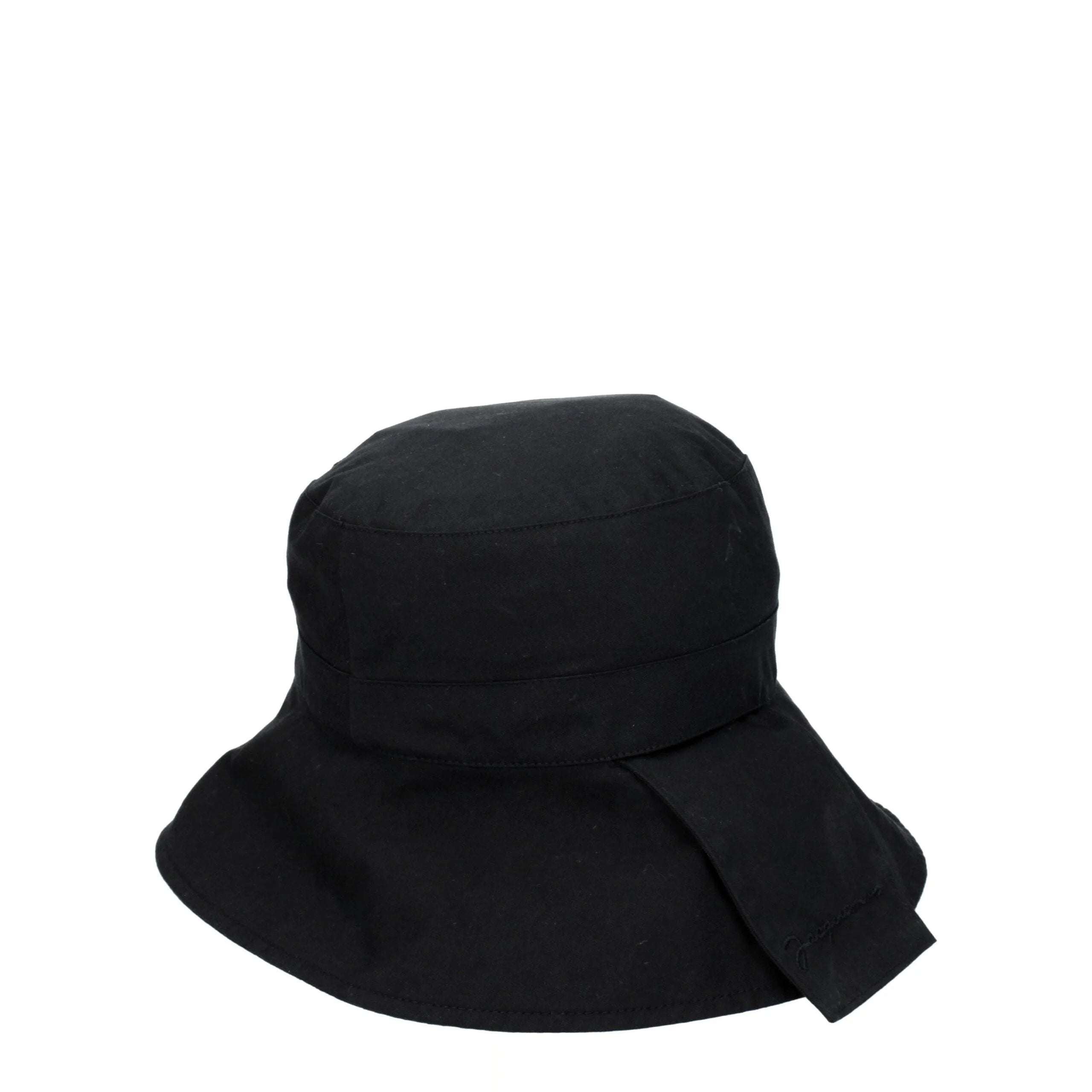Jacquemus Black Cotton Bucket Hats - 58 cm|M - Bucket Hats
