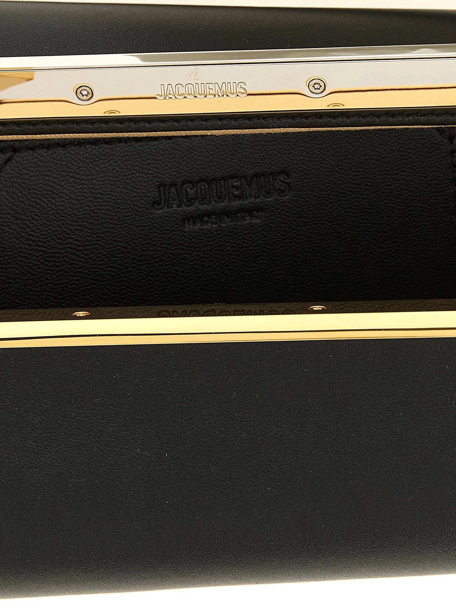 Jacquemus Black Lamb Leather Clutch Bag