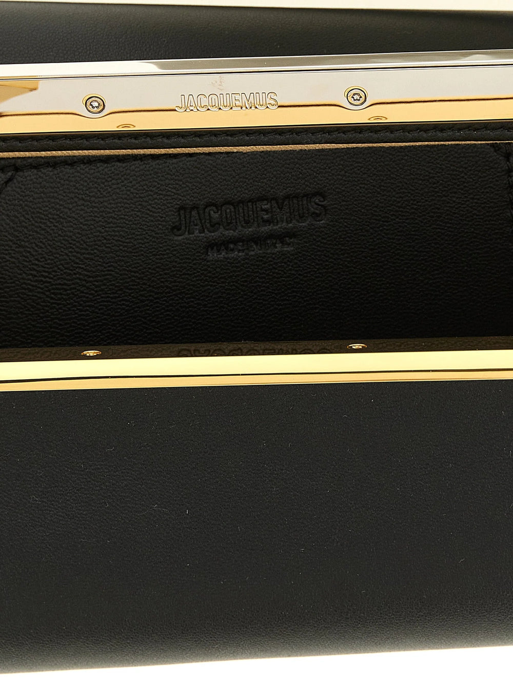 Jacquemus Black Lamb Leather Clutch Bag