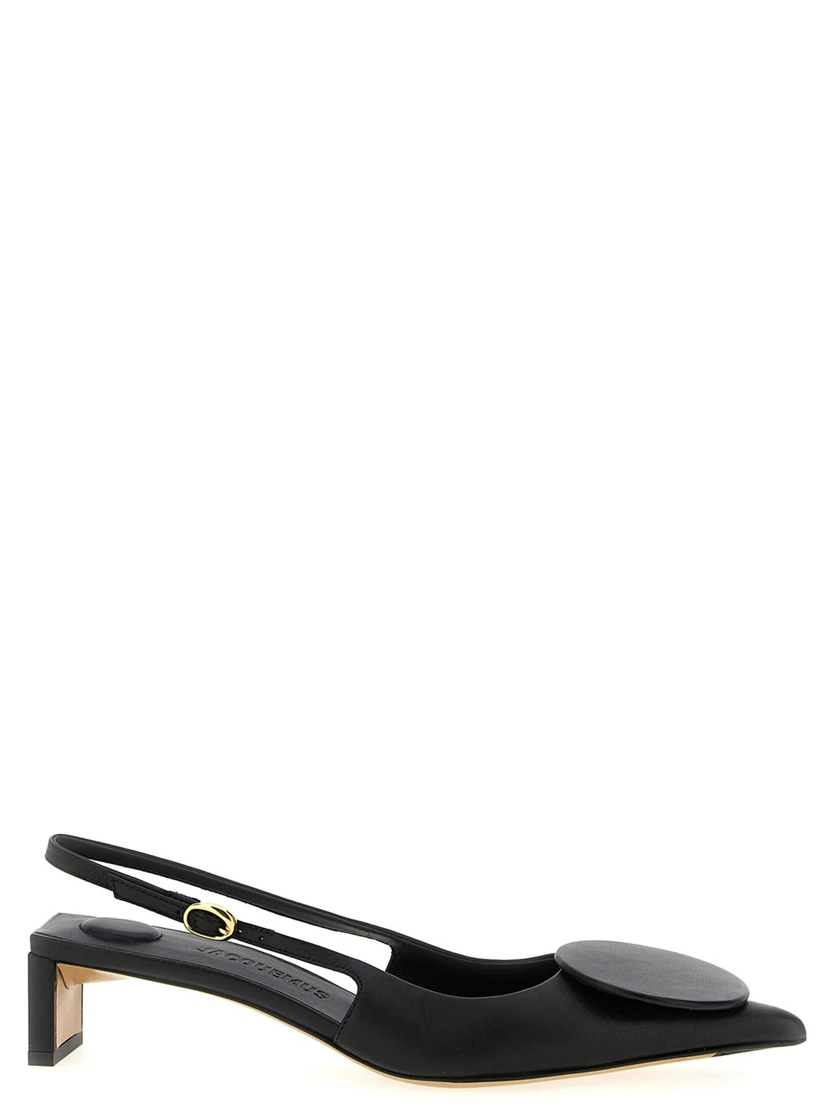 Jacquemus Black Lamb Leather Mid Heel Pumps