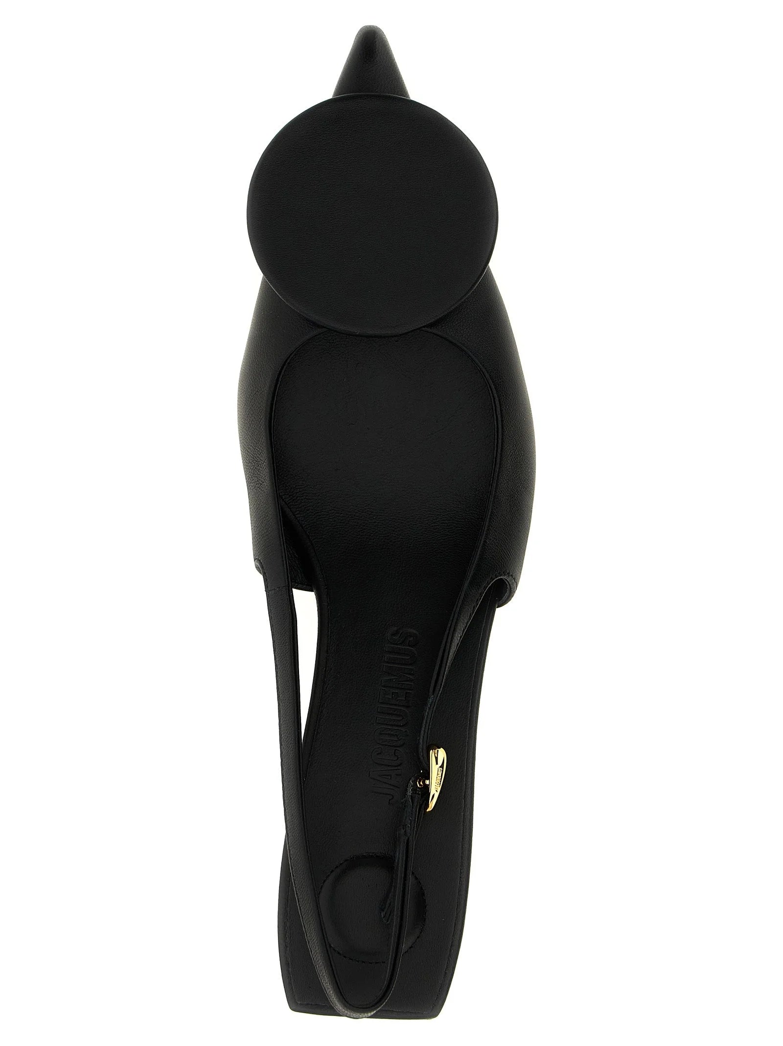 Jacquemus Black Lamb Leather Mid Heel Pumps