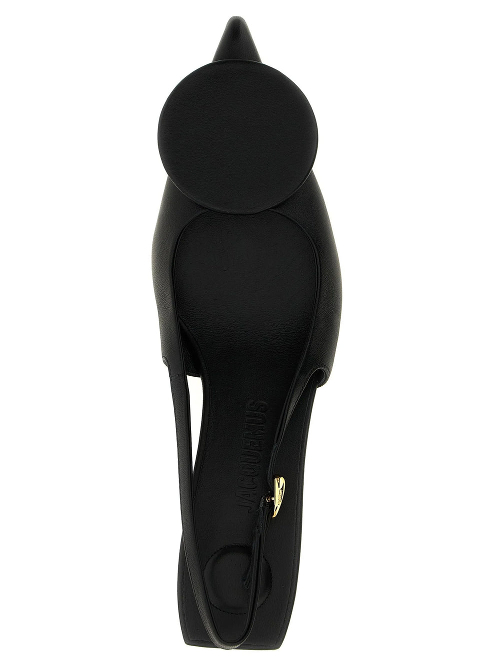 Jacquemus Black Lamb Leather Mid Heel Pumps