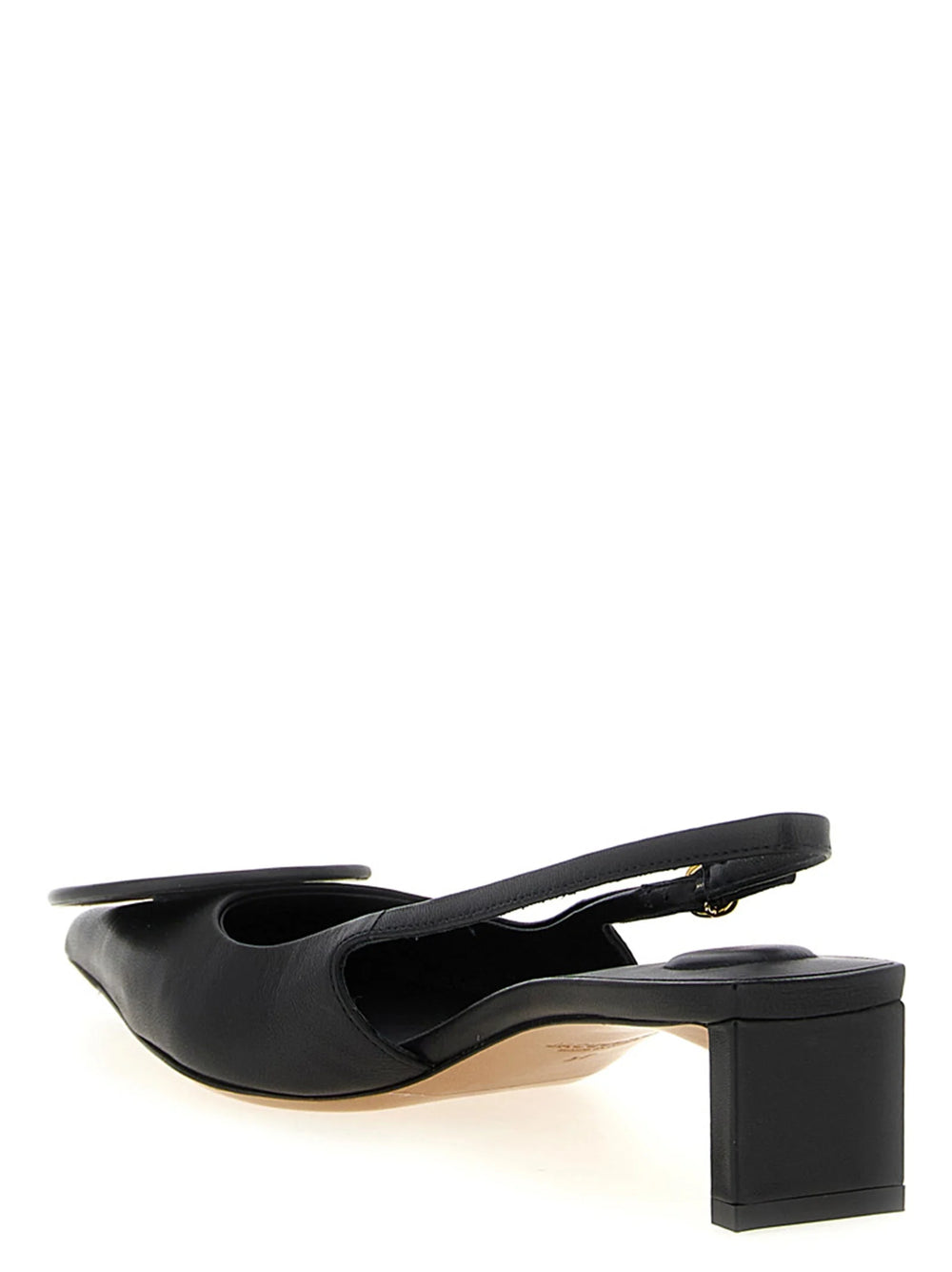 Jacquemus Black Lamb Leather Mid Heel Pumps
