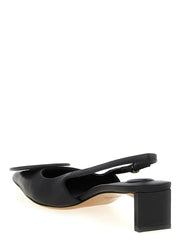 Jacquemus Black Lamb Leather Mid Heel Pumps
