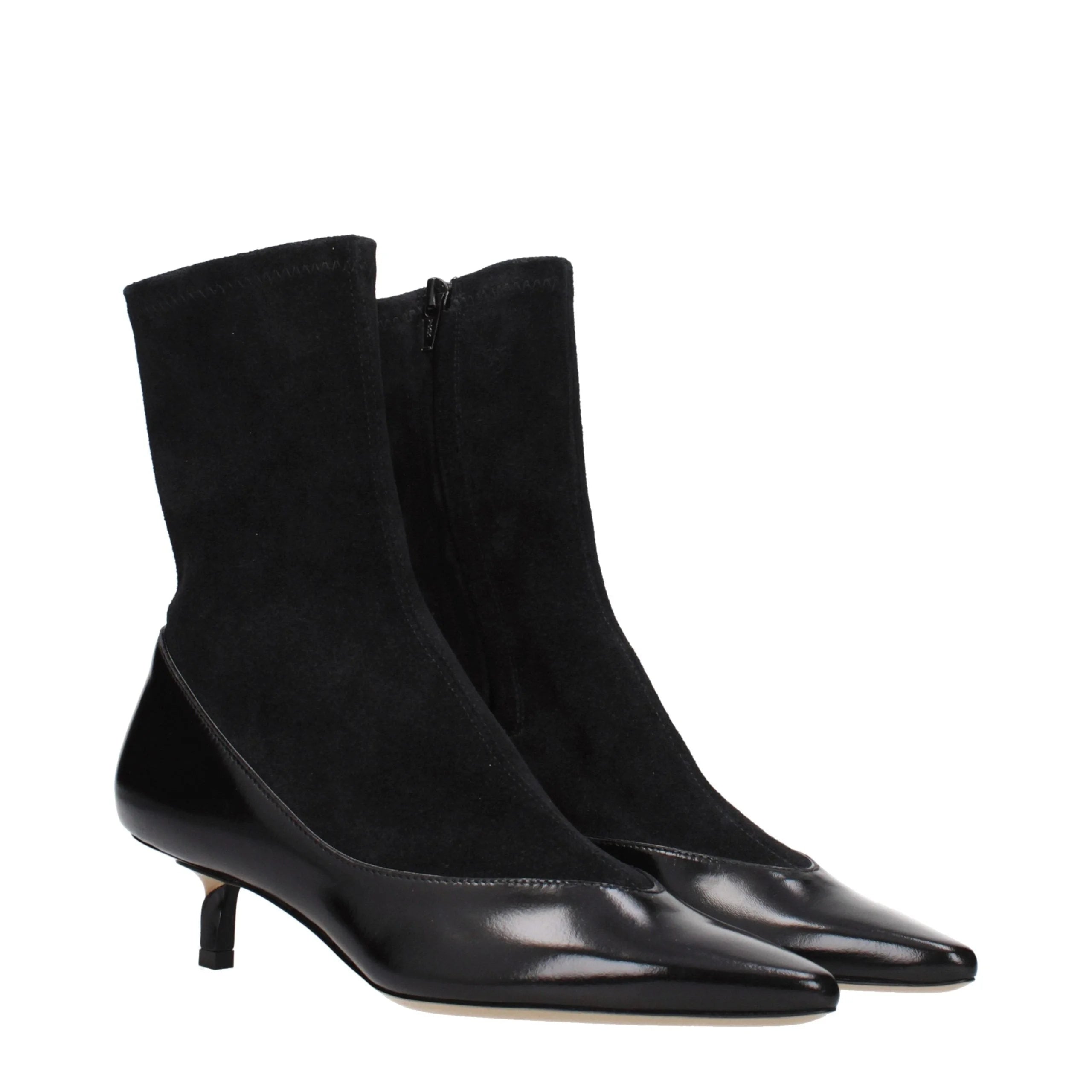 Jacquemus Black Leather Ankle Boots - EU36/US6