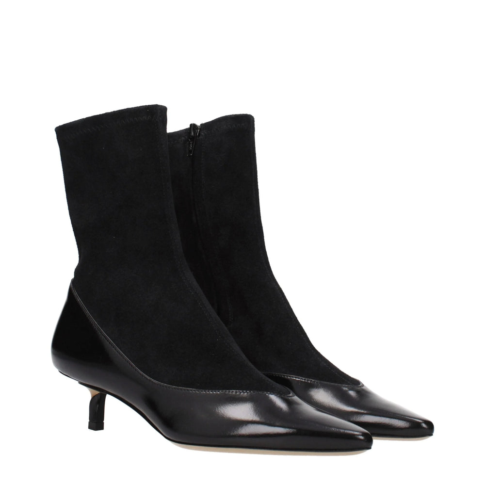 Jacquemus Black Leather Ankle Boots - EU36/US6