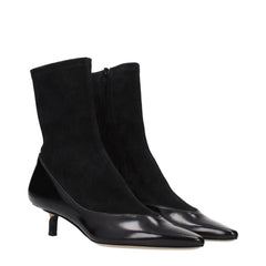 Jacquemus Black Leather Ankle Boots - EU36/US6