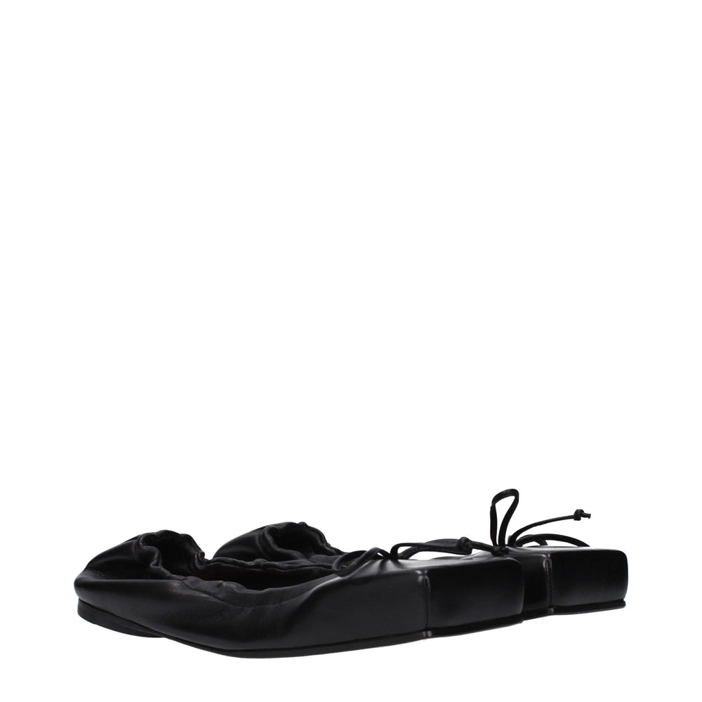 Jacquemus Black Leather Ballet Flats - EU36/US6