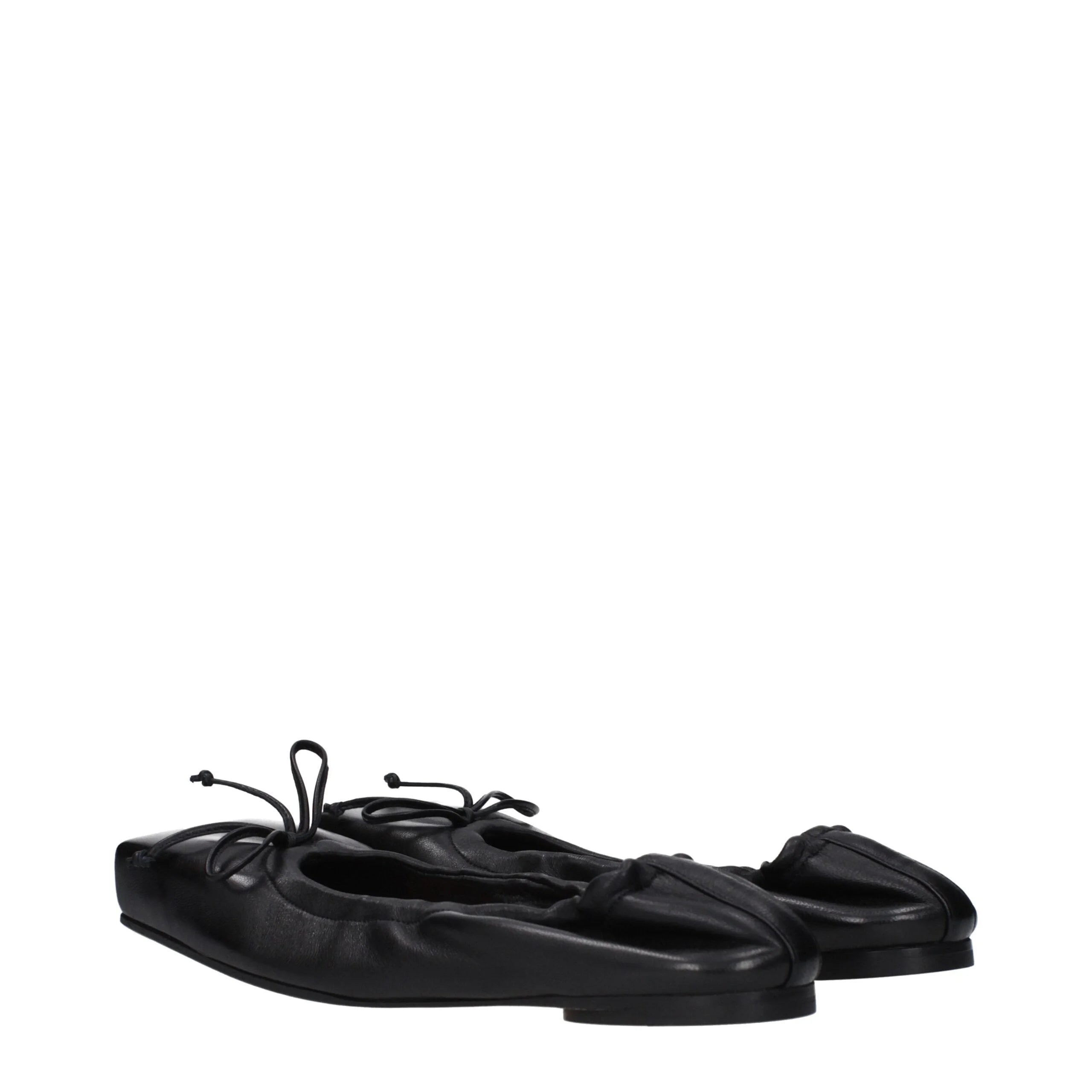 Jacquemus Black Leather Ballet Flats - EU36/US6
