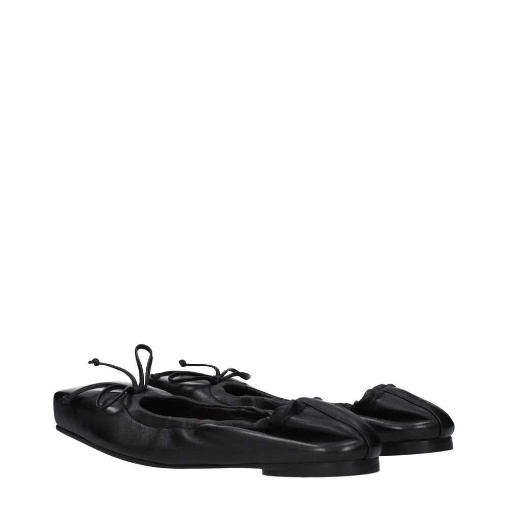 Jacquemus Black Leather Ballet Flats - EU36/US6