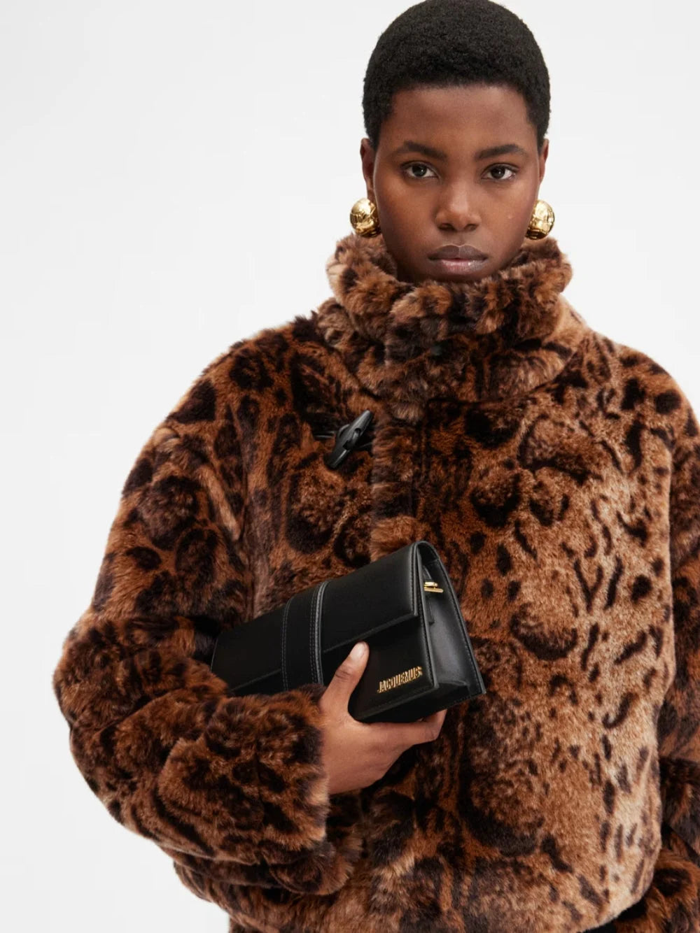 Jacquemus Black leather Le Bambino Long