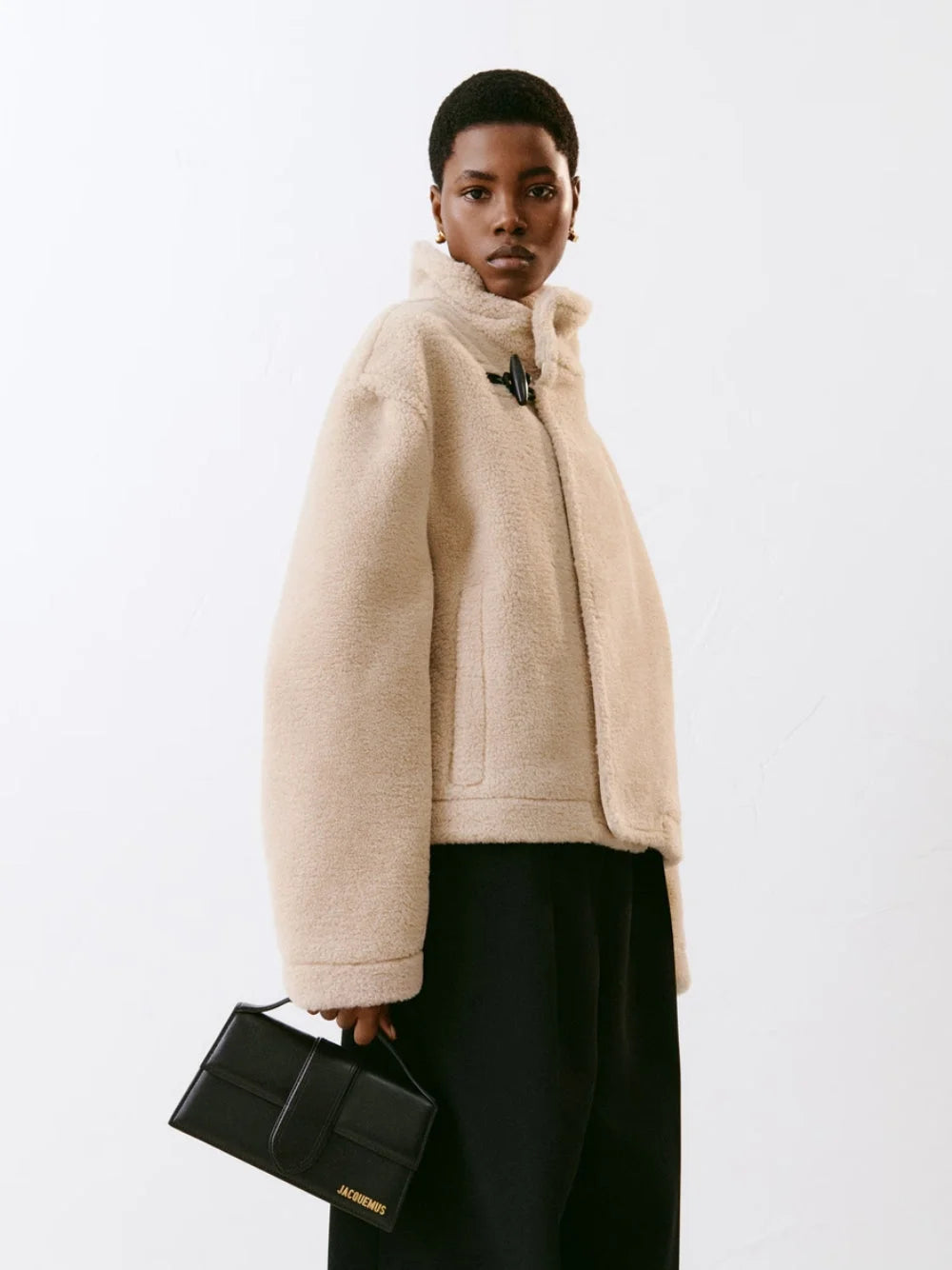 Jacquemus Svart Skinn Le Grand Bambino Veske