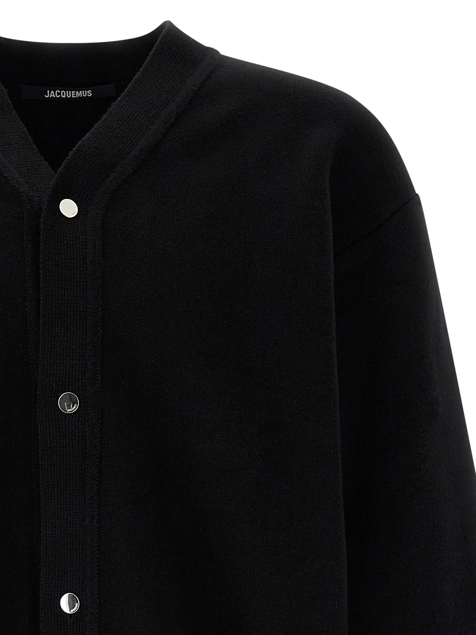 Jacquemus Black Merino Wool Cardigan