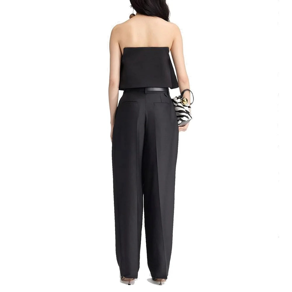 Jacquemus Black Silk Flared Pants - 40