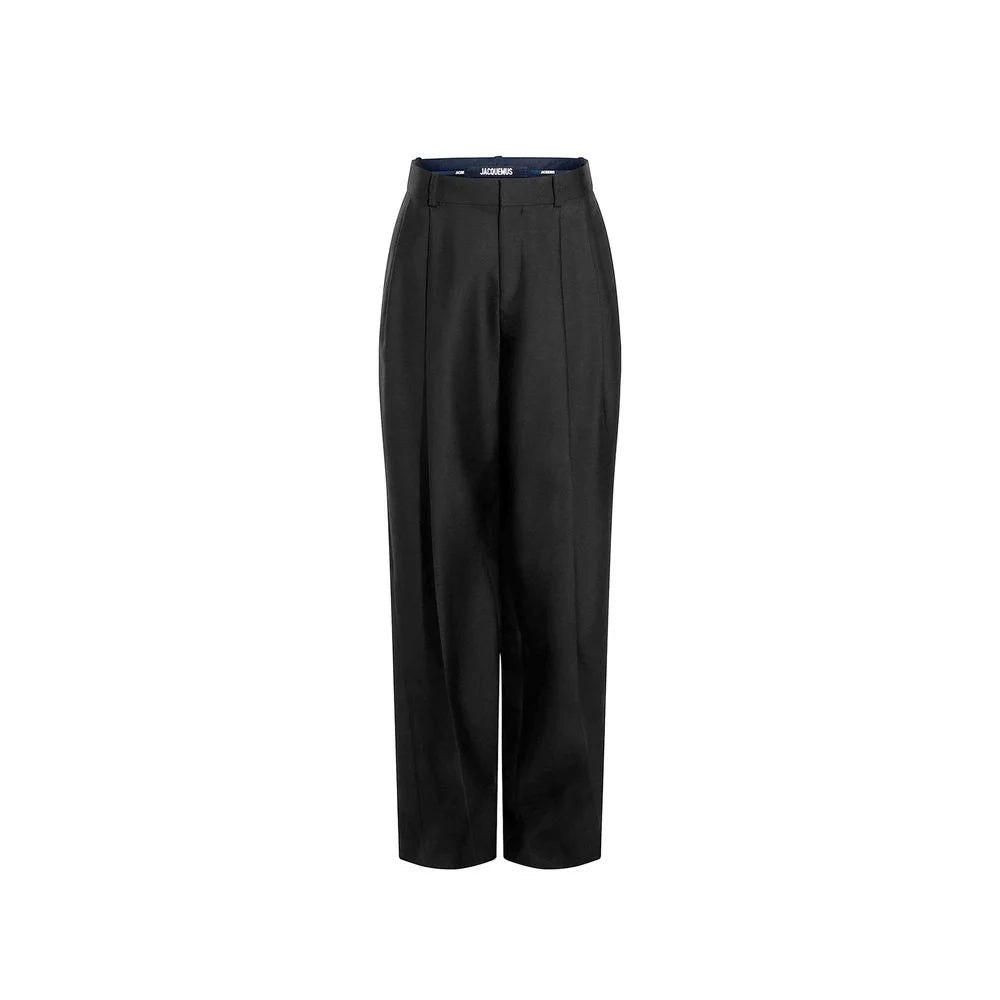 Jacquemus Black Silk Flared Pants - 40