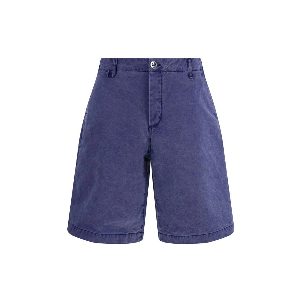 Jacquemus Blue Cotton Bermuda Shorts