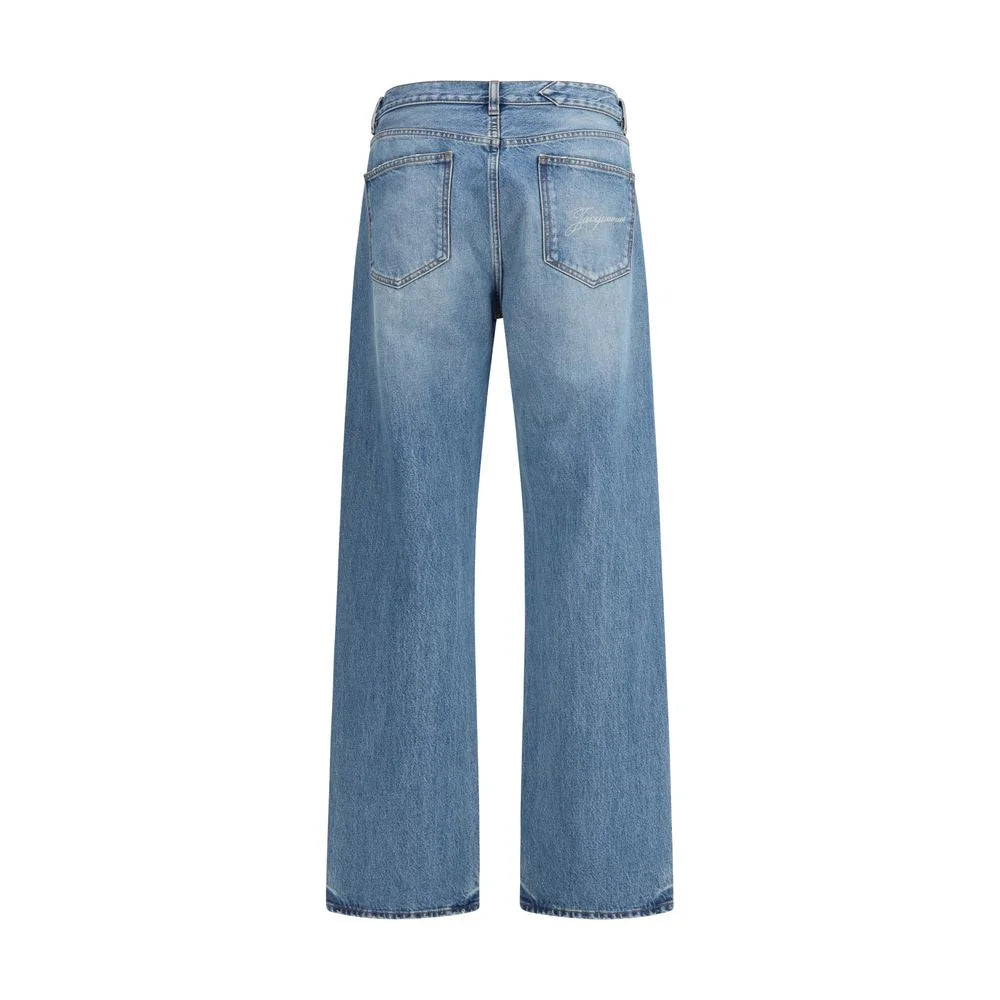 Jacquemus Blue Cotton Jeans Denim