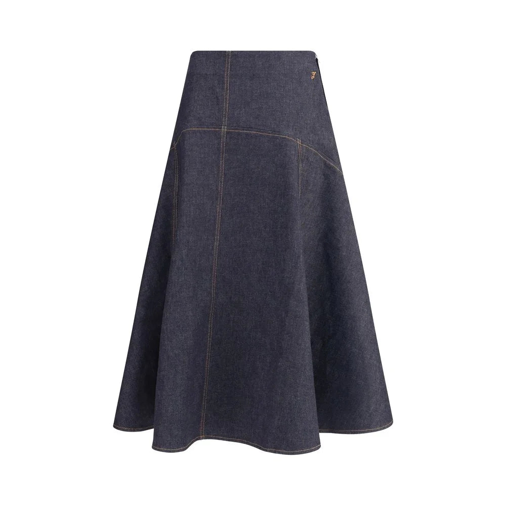 Jacquemus Blue Cotton Midi Skirt - 27