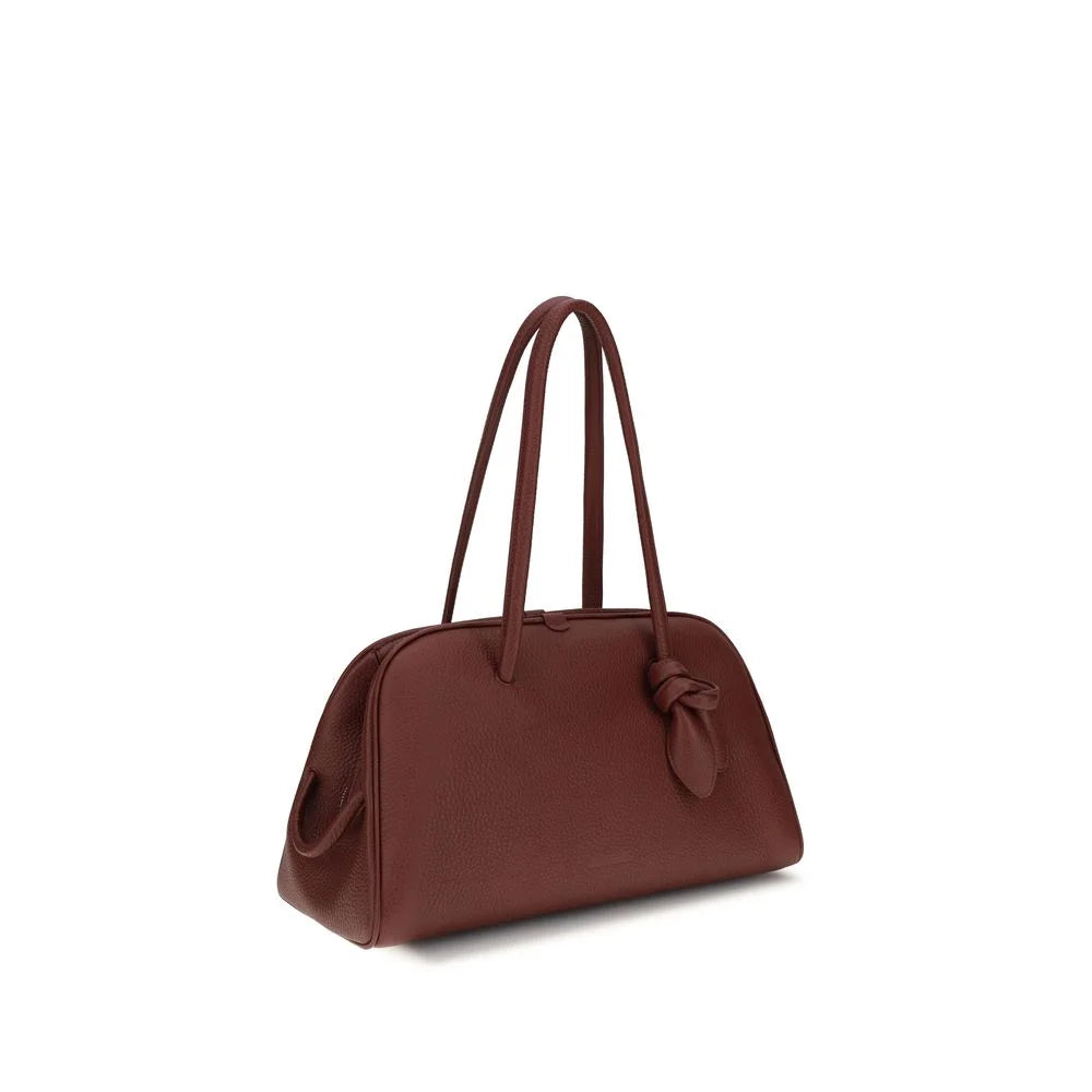 Jacquemus Bordeaux Calf Leather Bos Taurus Handbag