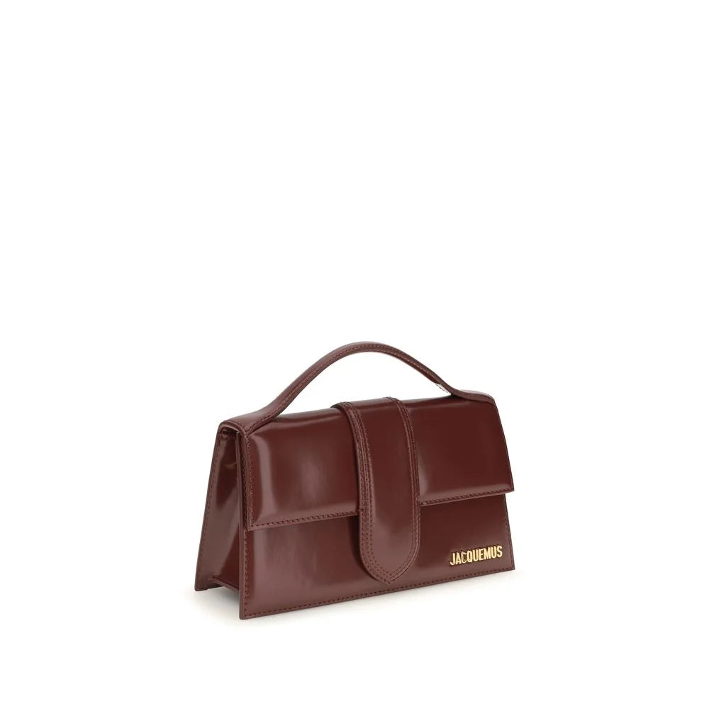 Jacquemus Bordeaux Calf Leather Bos Taurus Shoulder Bag