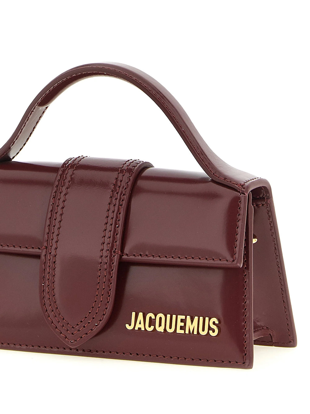 Jacquemus Bordeaux Calfskin Handbag