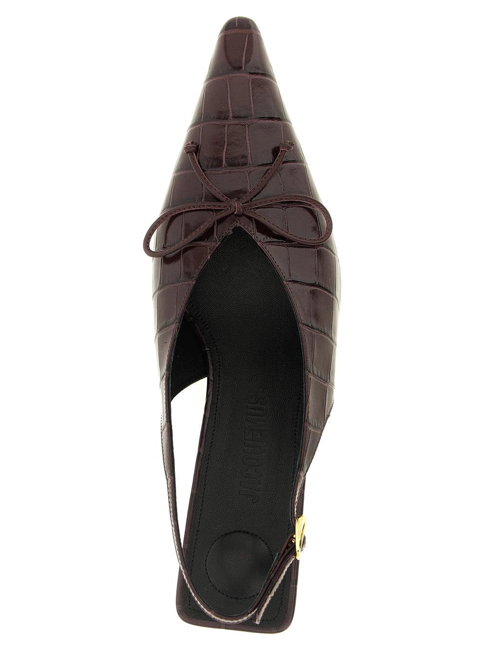 Jacquemus Bordeaux Calfskin Mid Heel Pumps - EU41/US11