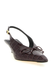 Jacquemus Bordeaux Calfskin Mid Heel Pumps - EU41/US11