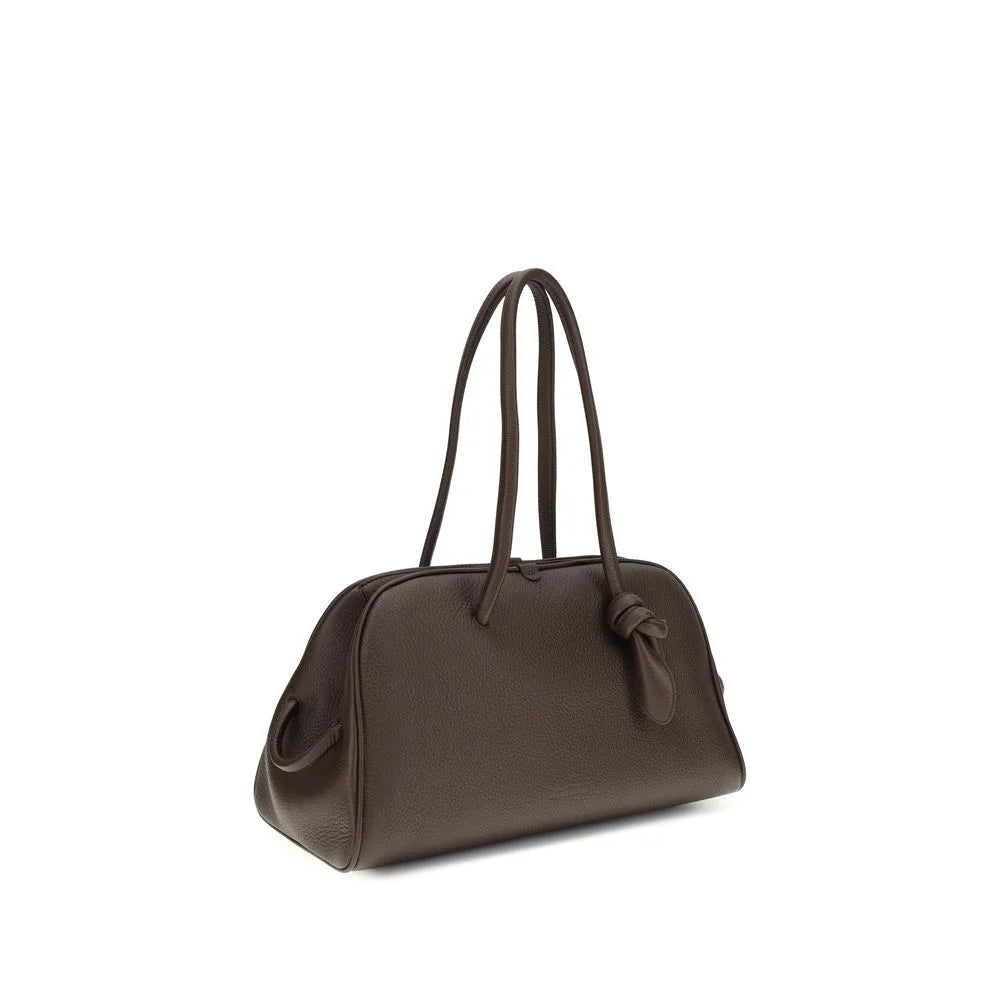 Jacquemus Brown Calf Leather Bos Taurus Shoulder Bag