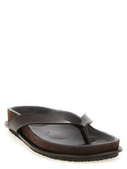 Jacquemus Brown Cowhide Slides - EU40/US10