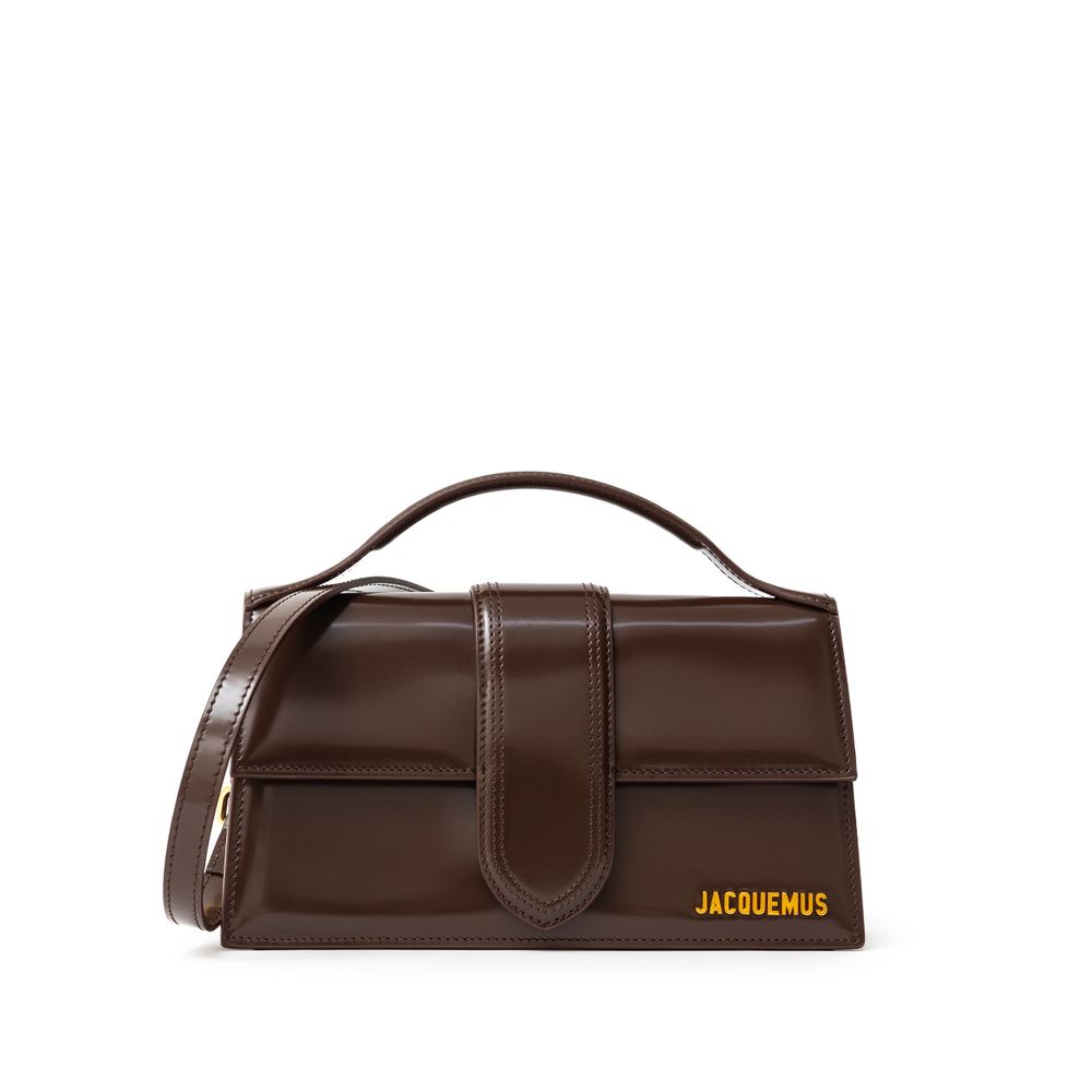 Jacquemus Brown Leather Le Grand Bambino Handbag - Shoulder Bags