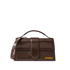 Jacquemus Brown Leather Le Grand Bambino Handbag - Shoulder Bags
