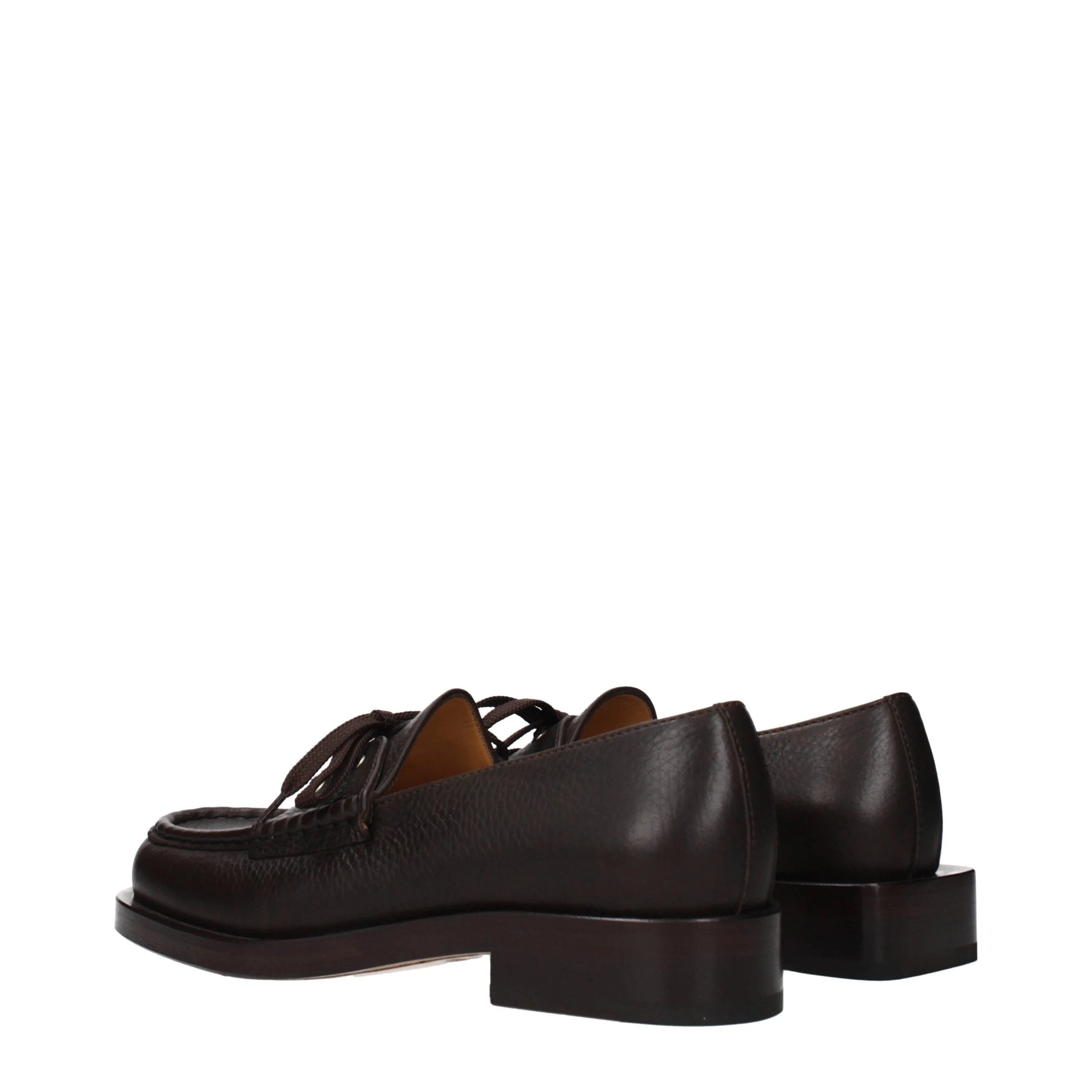 Jacquemus Brown Leather Slip-On Loafers - EU42/US9