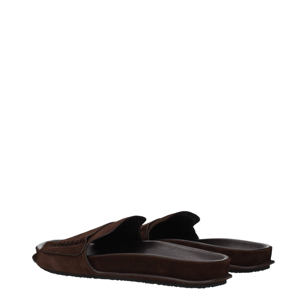 Jacquemus Brown Leather Slippers Sandals - EU42/US9