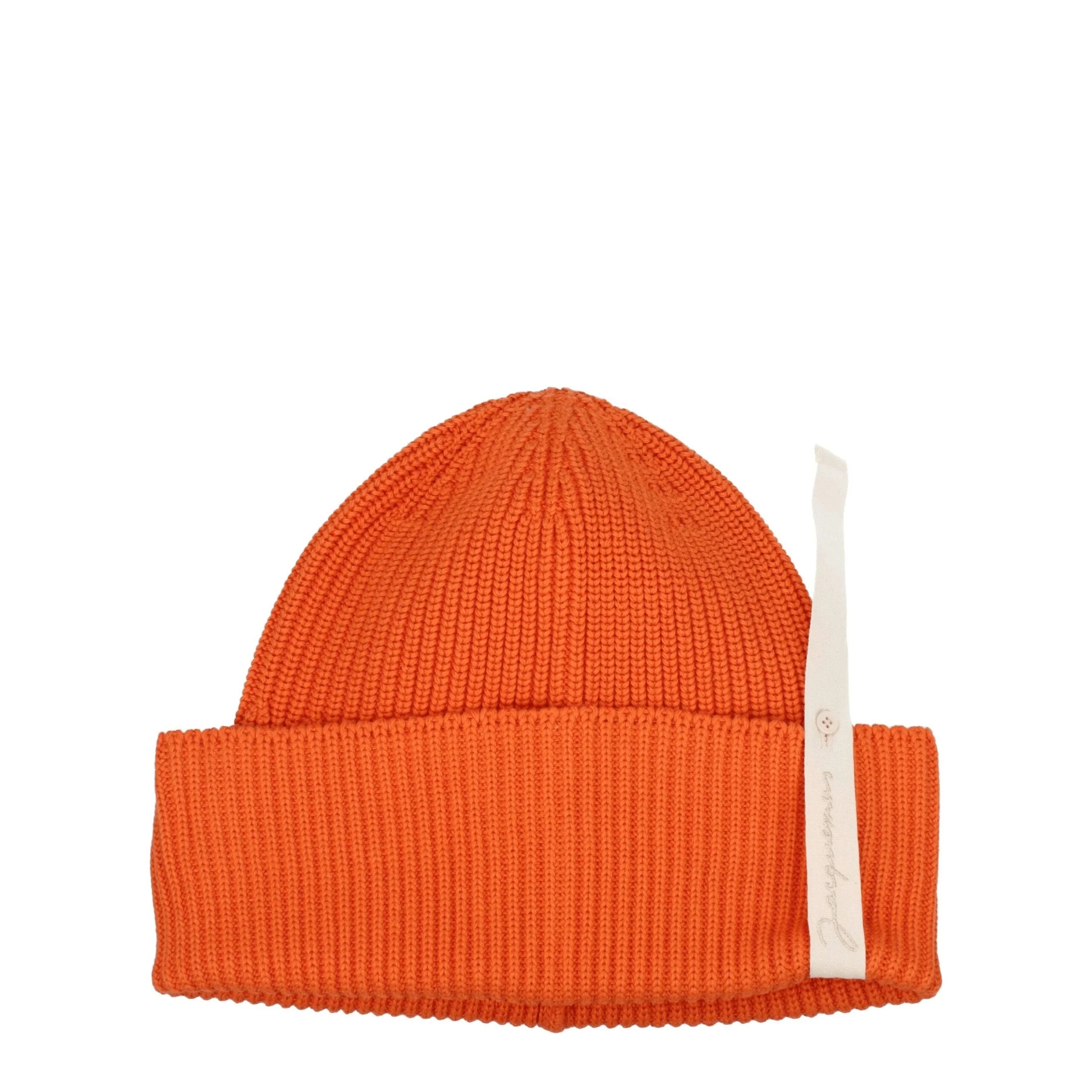 Jacquemus Orange Cotton Beanie - UNI