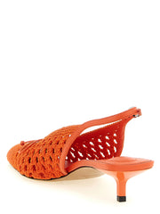 Jacquemus Orange Polyester Mid Heel Pumps - EU37/US7
