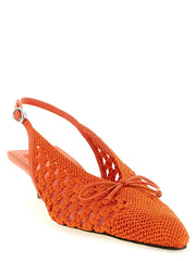 Jacquemus Orange Polyester Mid Heel Pumps - EU37/US7