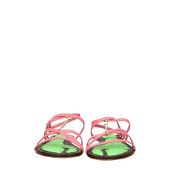 Jacquemus Pink Leather Flat Sandals
