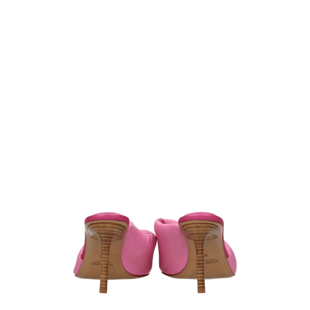Jacquemus Pink Leather Stiletto Heels Sandals