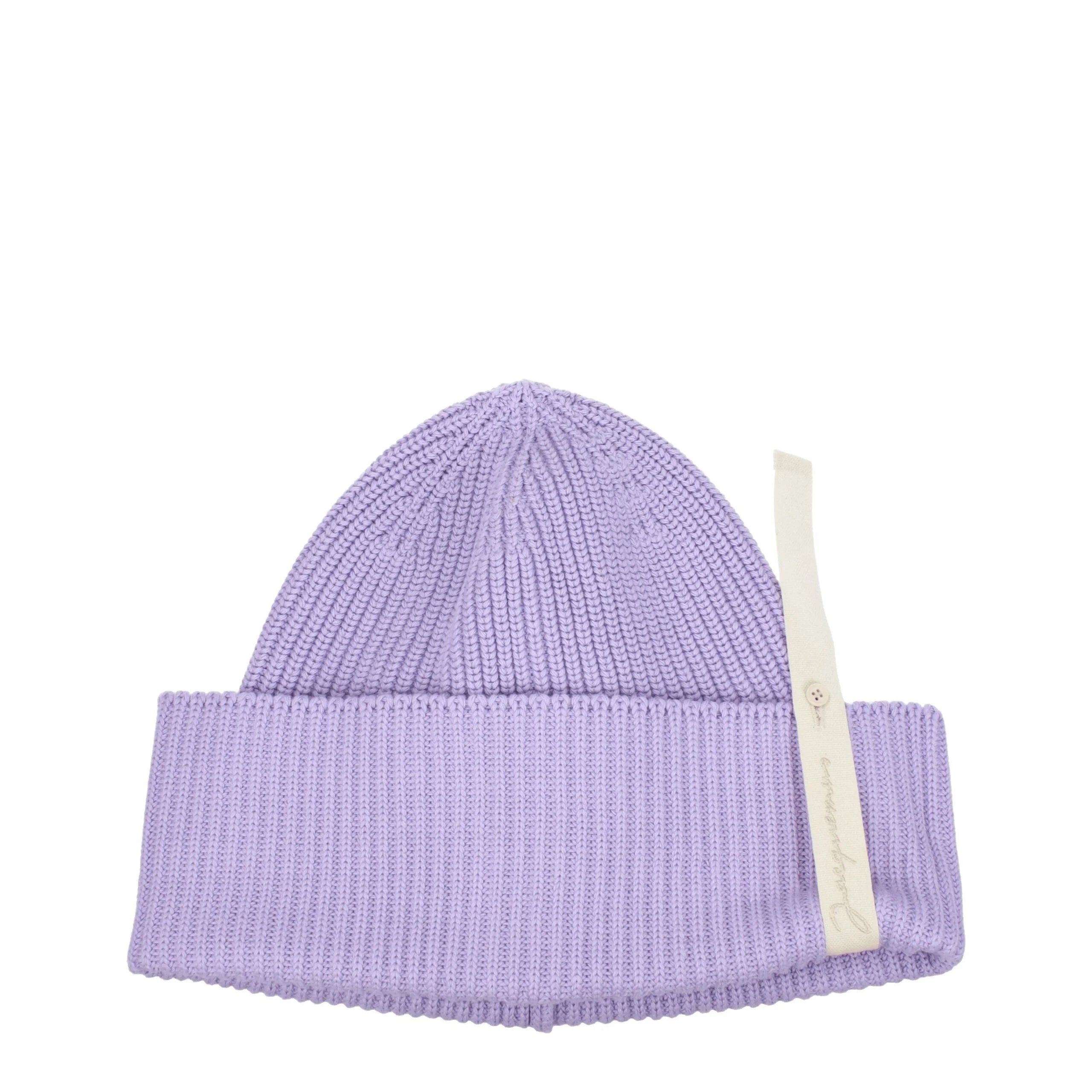 Jacquemus Purple Cotton Beanie - UNI