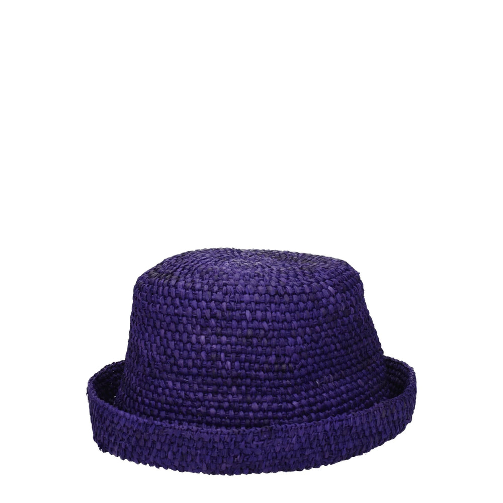 Jacquemus Purple Raffia Hats