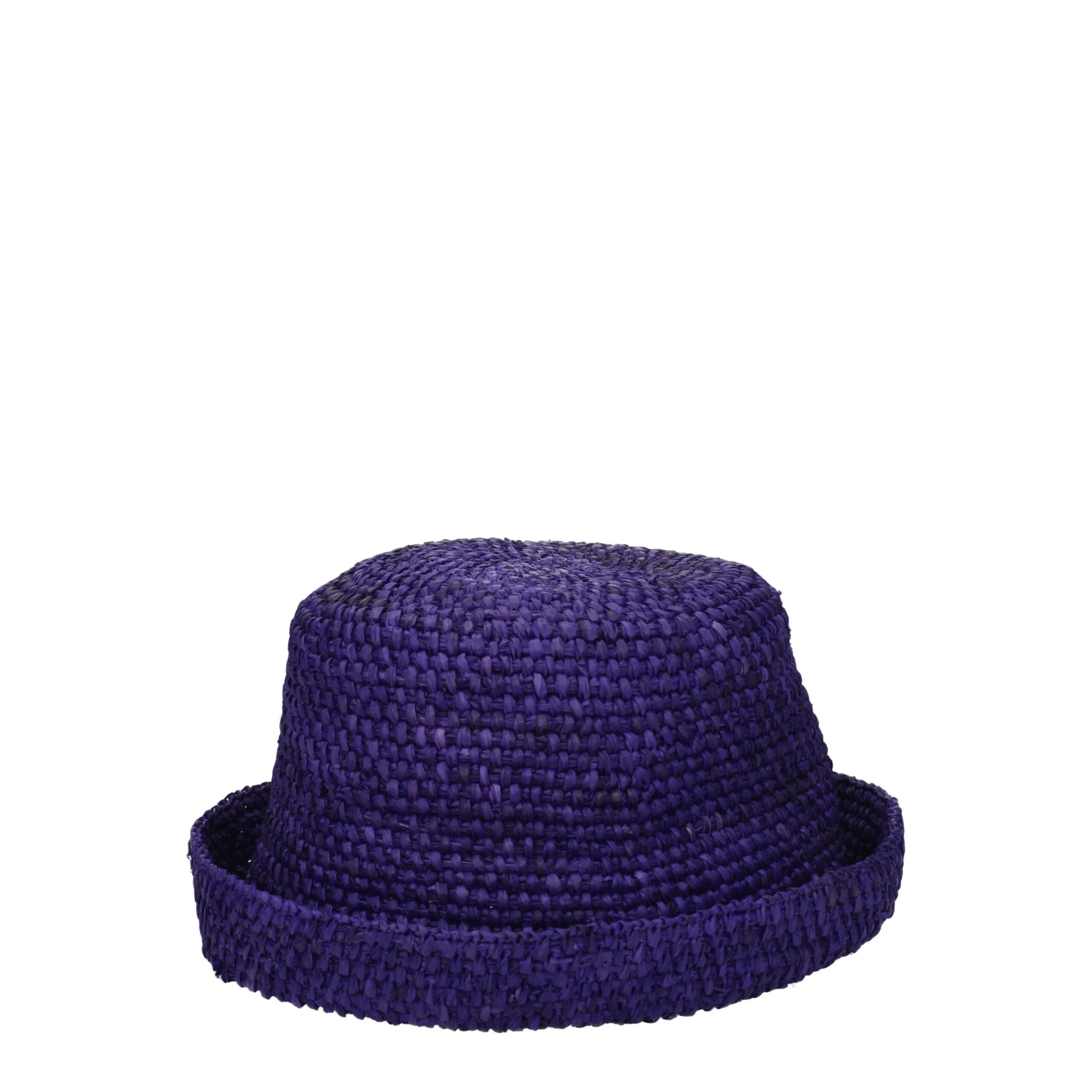 Jacquemus Purple Raffia Hats - Hats