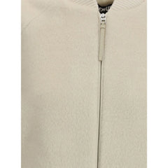 Jacquemus The Le Blouson Pilu Jacket in white alpaca Wool - IT38 | S - Bomber Jackets